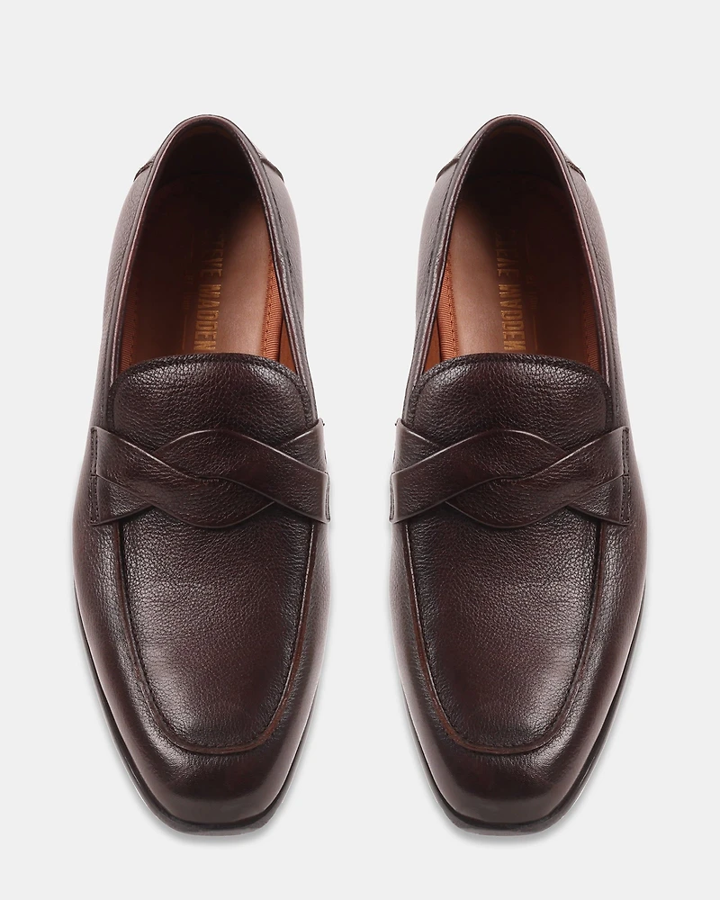 CHEVOIT BROWN LEATHER