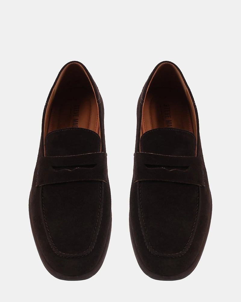 ELLWOOD DARK BROWN SUEDE