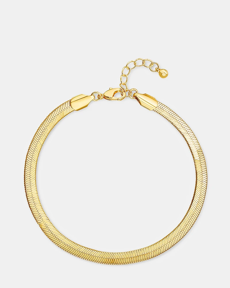 HERRINGBONE ANKLET GOLD