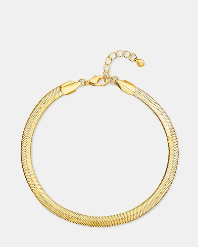 HERRINGBONE ANKLET GOLD