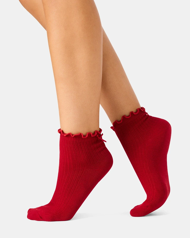 SARAH SOCKS RED MULTI