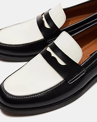 NATAN BLACK-WHITE LEATHER