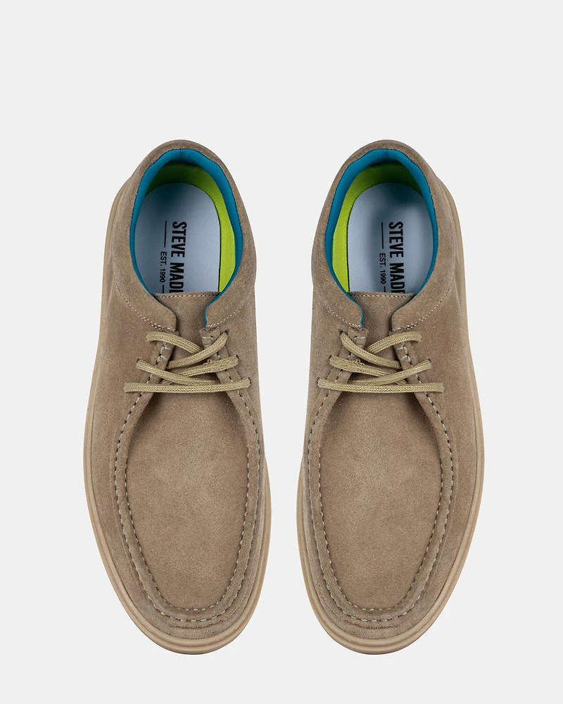 BARRISS TAUPE SUEDE