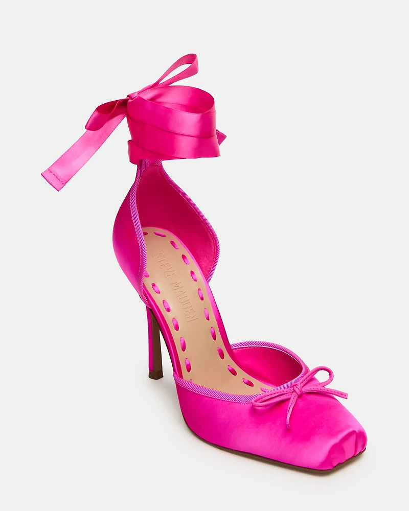 LARINA HOT PINK SATIN