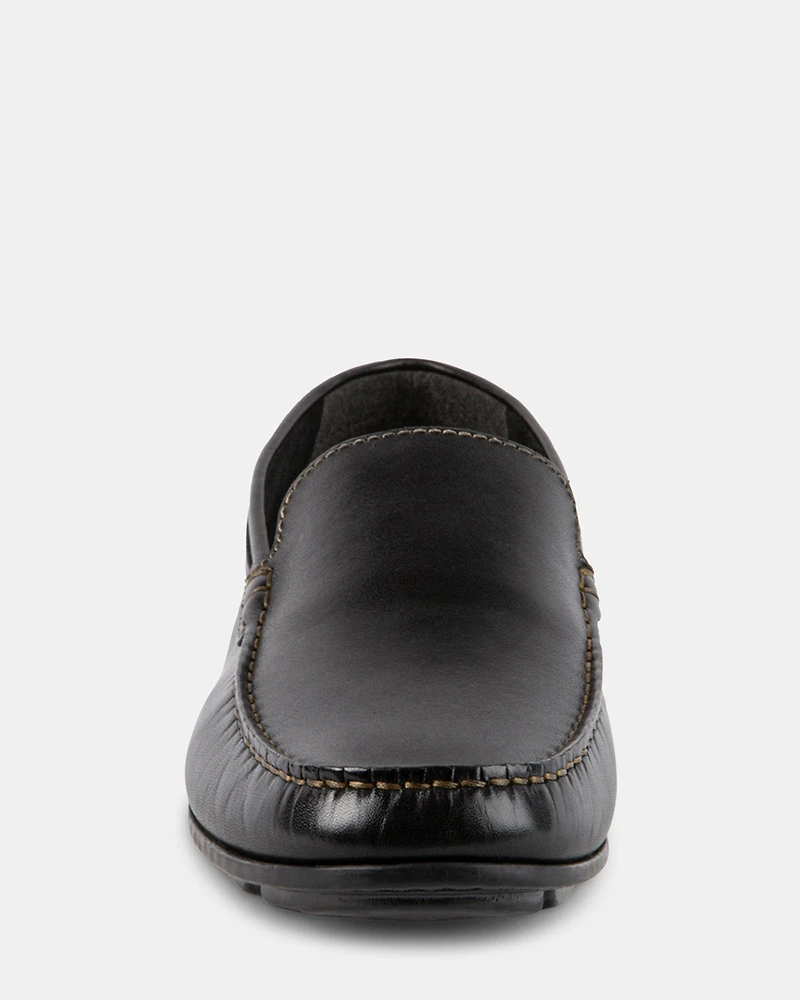 MANOLO BLACK LEATHER