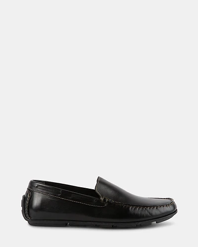 MANOLO BLACK LEATHER