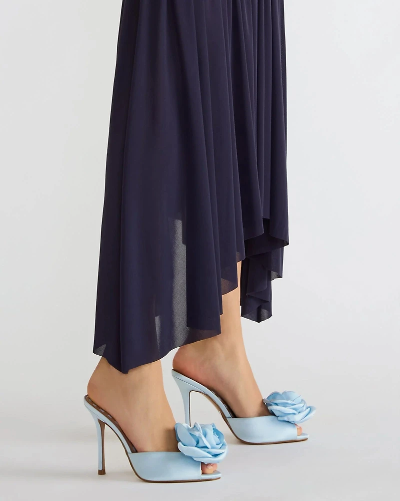 PRIYAA-F BLUE SATIN