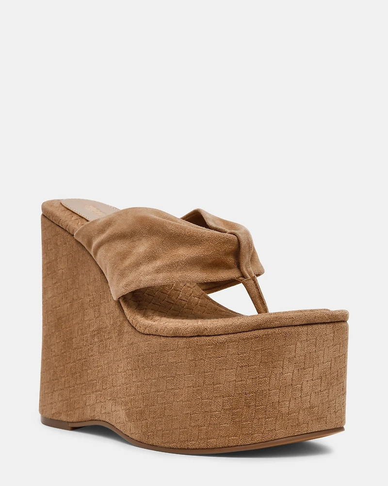 SAUCY NATURAL SUEDE