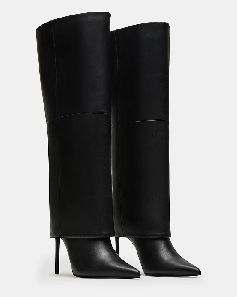 SMITH-W WIDE CALF BLACK LEATHER