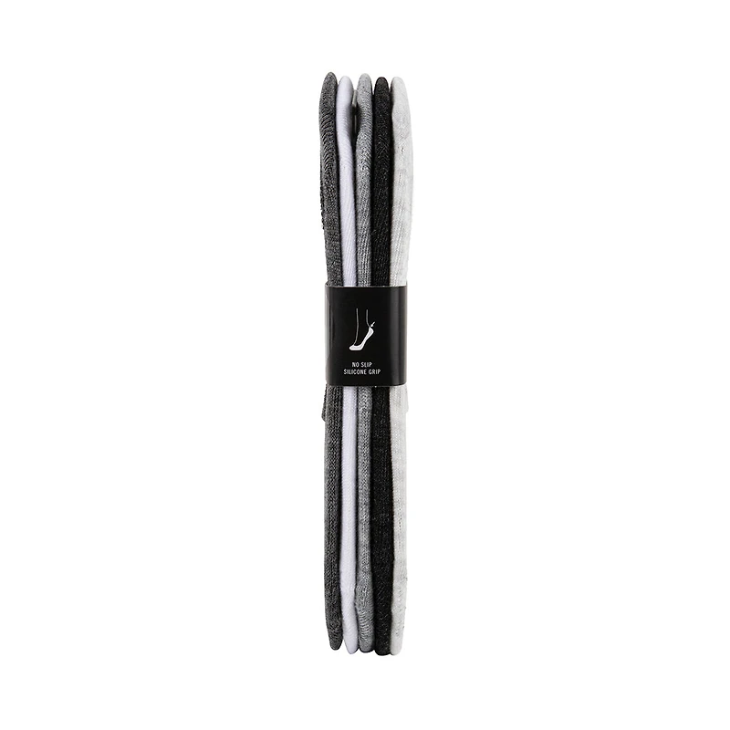 5PK WOMEN'S GREY MULTI FOOT LINERS