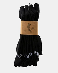 4PK WOMEN'S BLACK LOGO CREW SOCKS