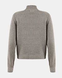 ALLY QUARTER ZIP SWEATER GREY