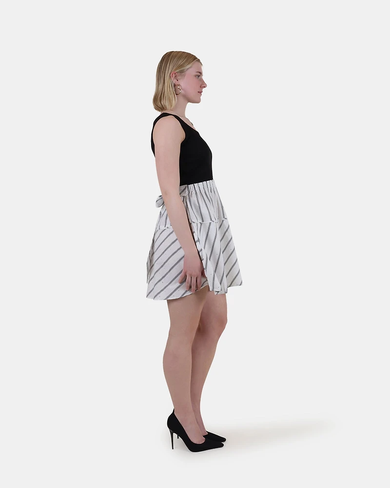 JENNIFER DRESS BLACK WHITE