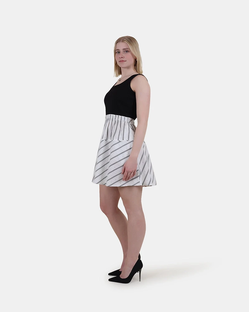 JENNIFER DRESS BLACK WHITE