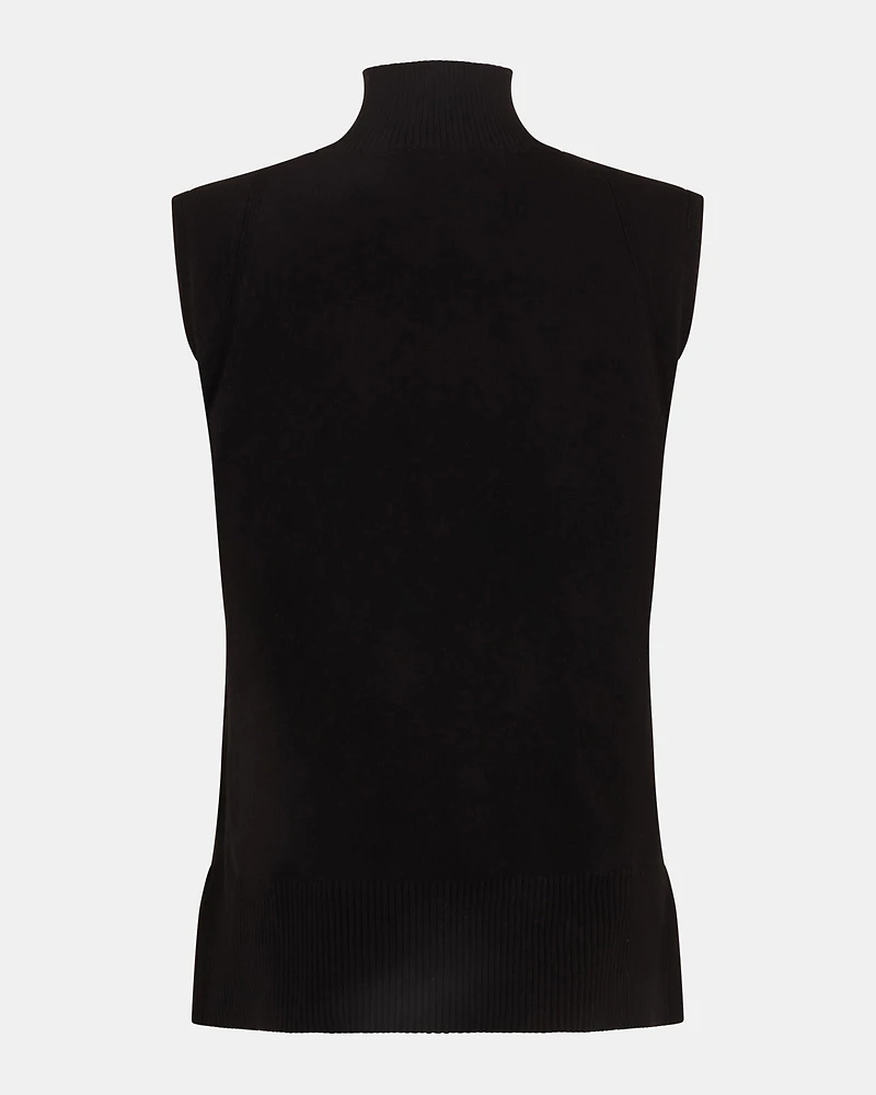 NATHALIE MOCK NECK TOP BLACK