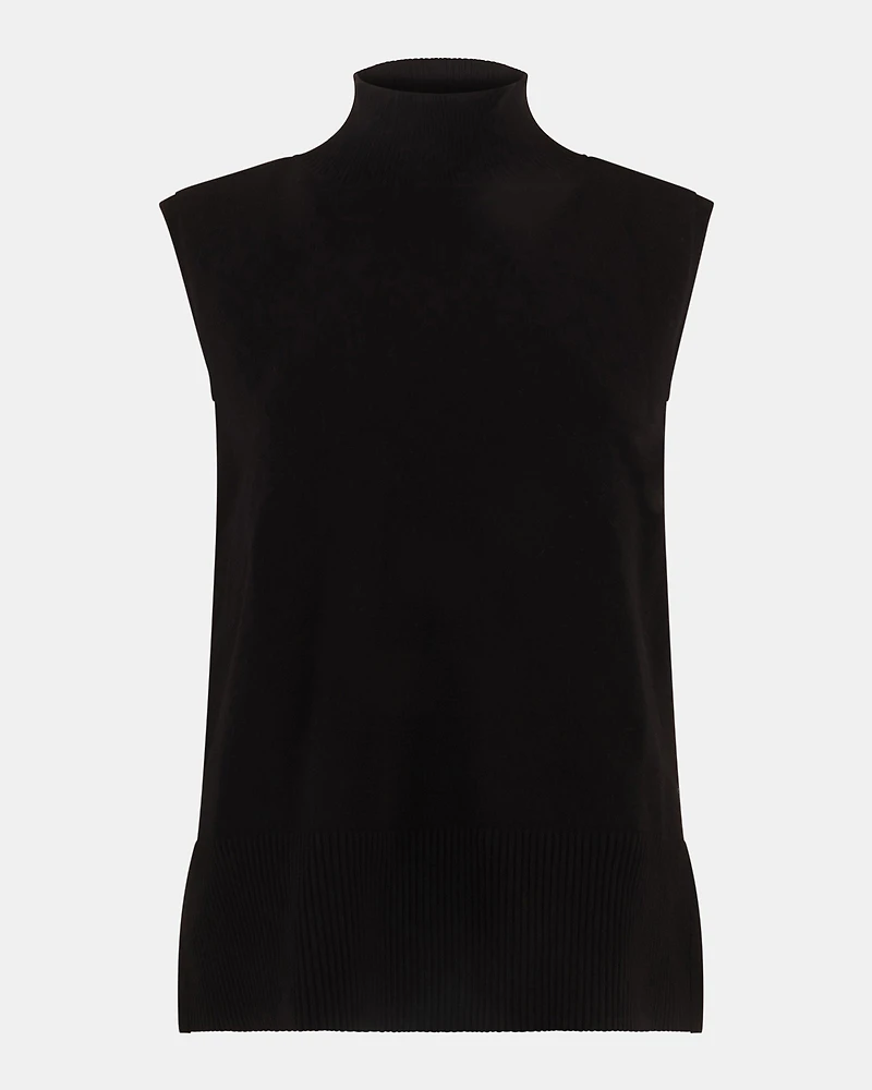 NATHALIE MOCK NECK TOP BLACK