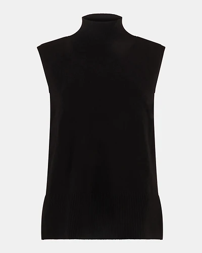 NATHALIE MOCK NECK TOP BLACK