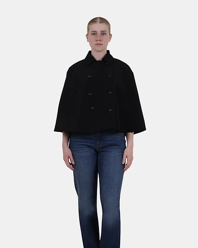 NOEMIE TRENCH CAPE BLACK