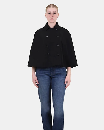NOEMIE TRENCH CAPE BLACK