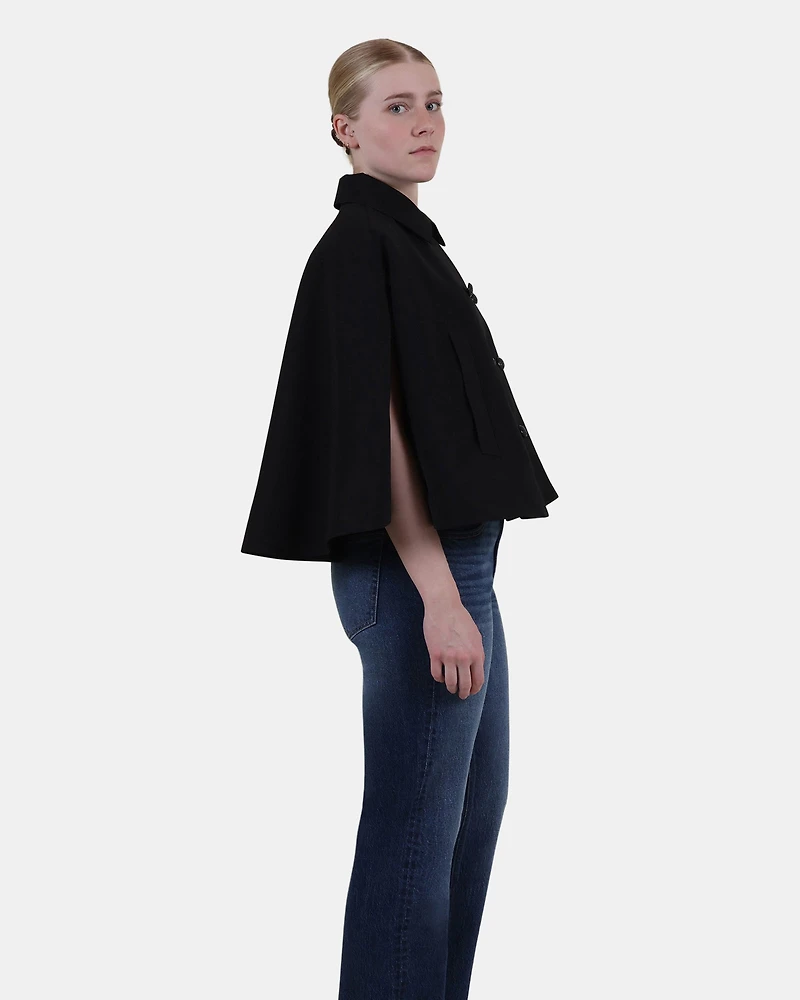 NOEMIE TRENCH CAPE BLACK
