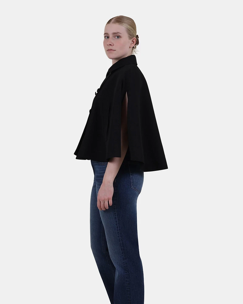 NOEMIE TRENCH CAPE BLACK