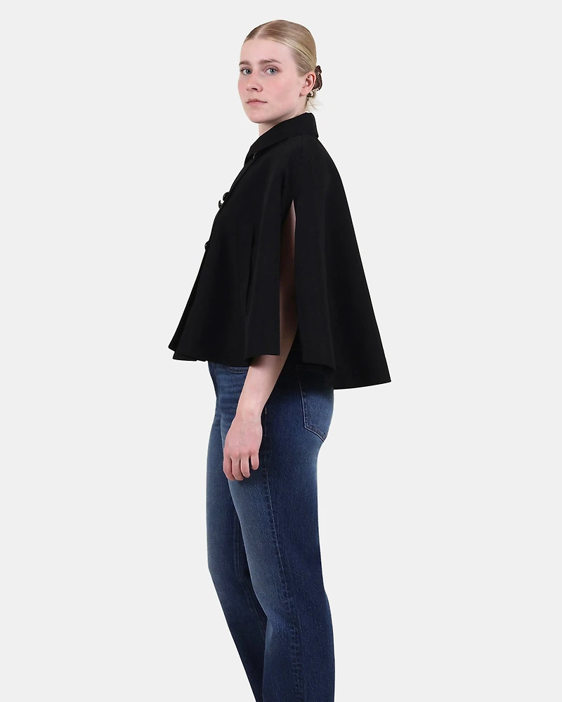 NOEMIE TRENCH CAPE BLACK