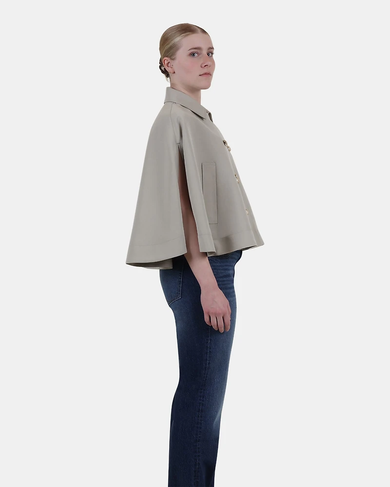 NOEMIE TRENCH CAPE GREY