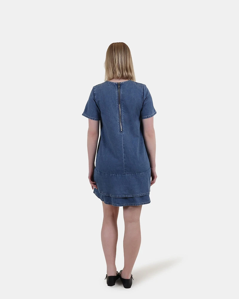 TINA DRESS DARK BLUE DENIM