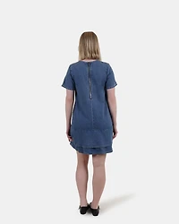 TINA DRESS DARK BLUE DENIM