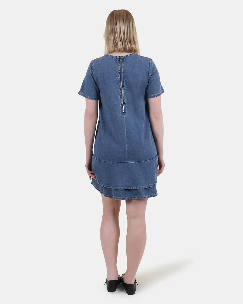 TINA DRESS DARK BLUE DENIM