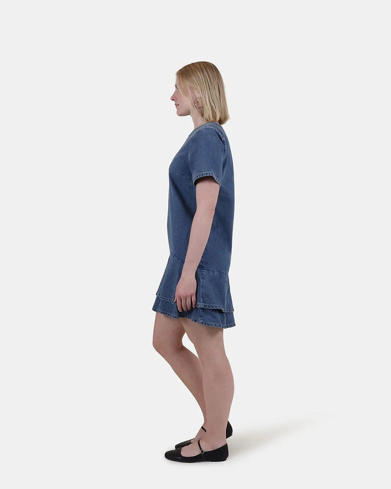 TINA DRESS DARK BLUE DENIM