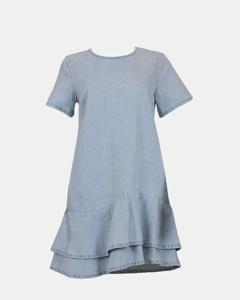 TINA DRESS LIGHT BLUE DENIM