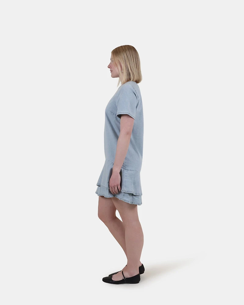 TINA DRESS LIGHT BLUE DENIM