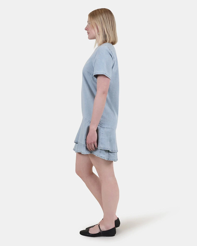 TINA DRESS LIGHT BLUE DENIM