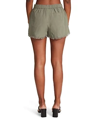 FRAY HEM SHORTS GREEN