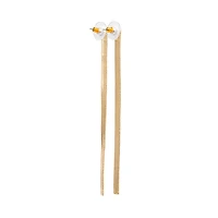 HERRINGBONE EARRINGS GOLD