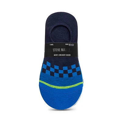 5PK MEN'S BLUE MULTI SNEAKER SOCKS