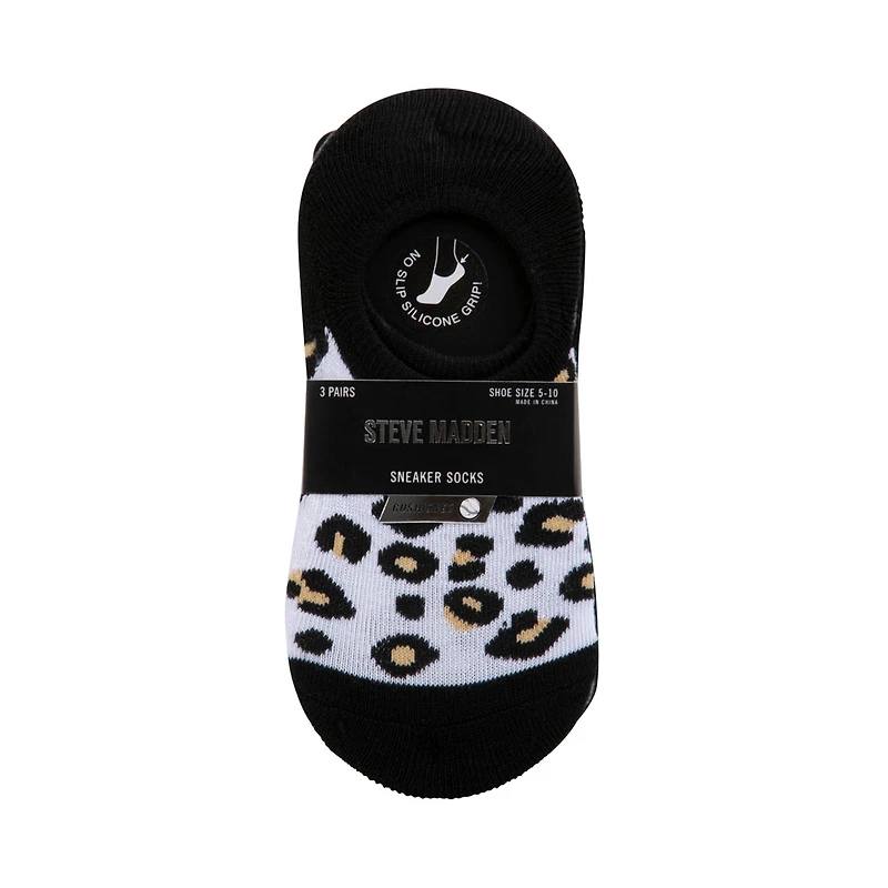 3PK WOMEN'S BLACK MULTI SNEAKER SOCKS