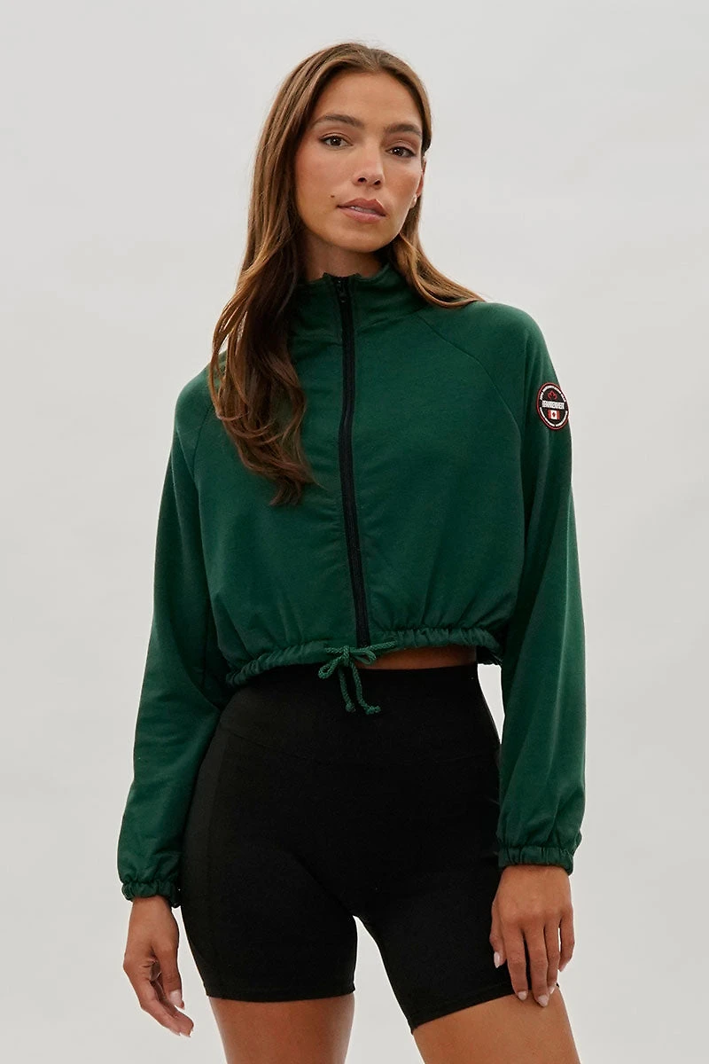 Fahrenheit Cropped Drawstring Lightweight Jacket