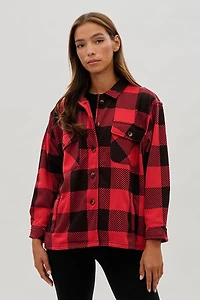 Canada Weather Gear Plaid Button Up Lightweight Jacket