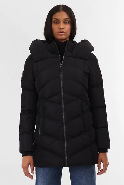 Canada Weather Gear Chevron Quilted Parka Jacket