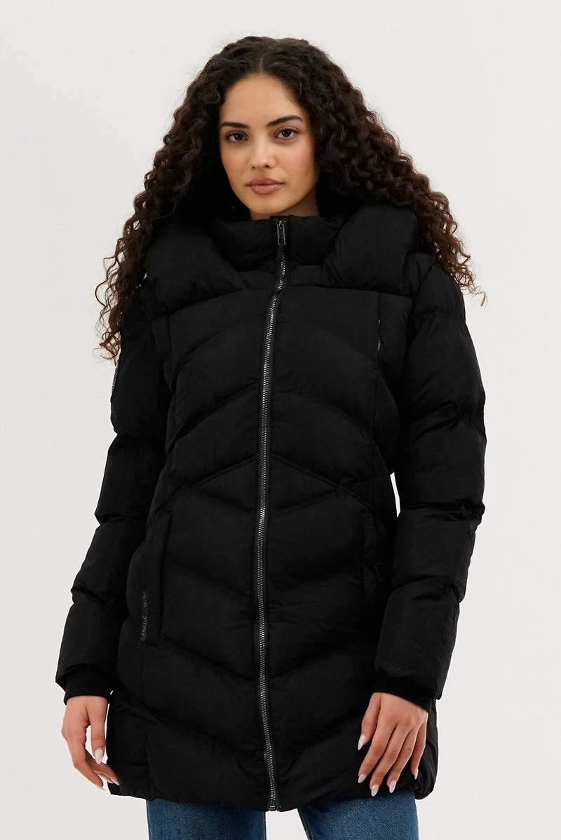 Canada Weather Gear Chevron Quilted Parka Jacket