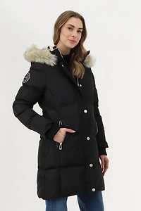 Canada Weather Gear Puffer Parka Jacket - Black