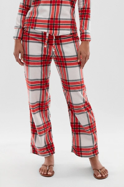 Plaid Wide Leg Pajama Pants