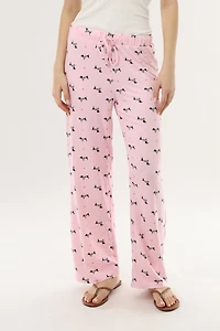 Canada Weather Gear Dog Print Long Pajama Pants - Pink