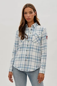 Canada Weather Gear Plaid Button Up Shirt - White