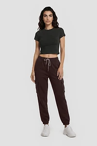 Fleece Joggers With Side Pockets