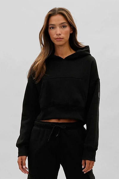 Fahrenheit Cropped Drop Shoulder Hoodie