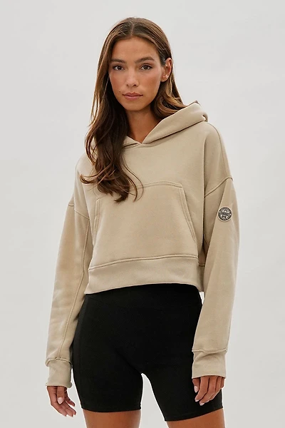 Fahrenheit Cropped Drop Shoulder Hoodie