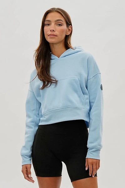 Cropped Drop Shoulder Hoodie